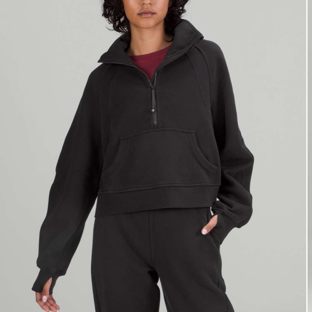 Lululemon Cropped Scuba Funnel Neck Sweater